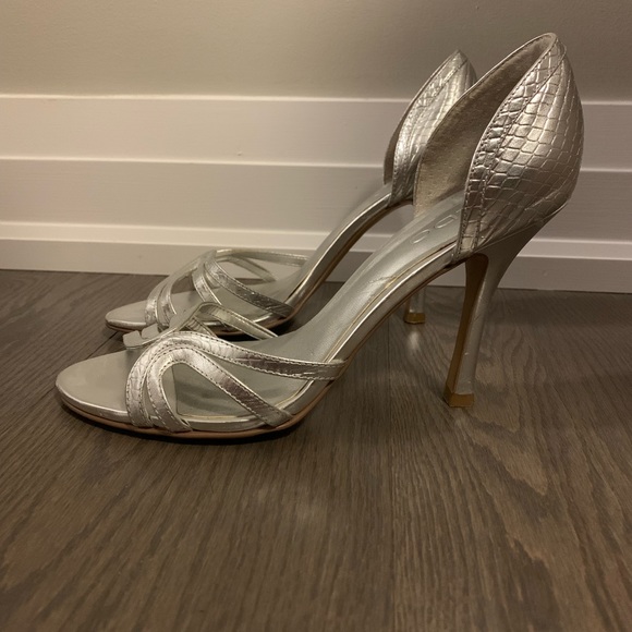 Silver Aldo heels size 38 - Picture 2 of 3